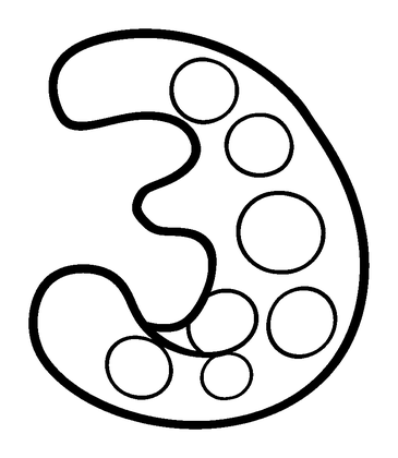 Number Three Colouring Page (Kids, Bold & Easy)