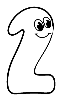 Number Two Colouring Page (Kids, Standard)