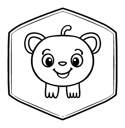 Octagon Shape Colouring Page (Kids, Bold & Easy)