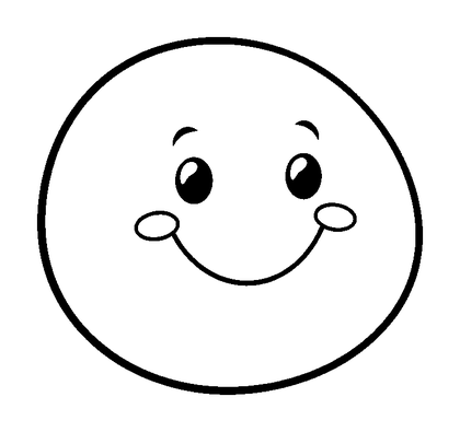 Oval Shape Colouring Page (Toddler, Bold & Easy)