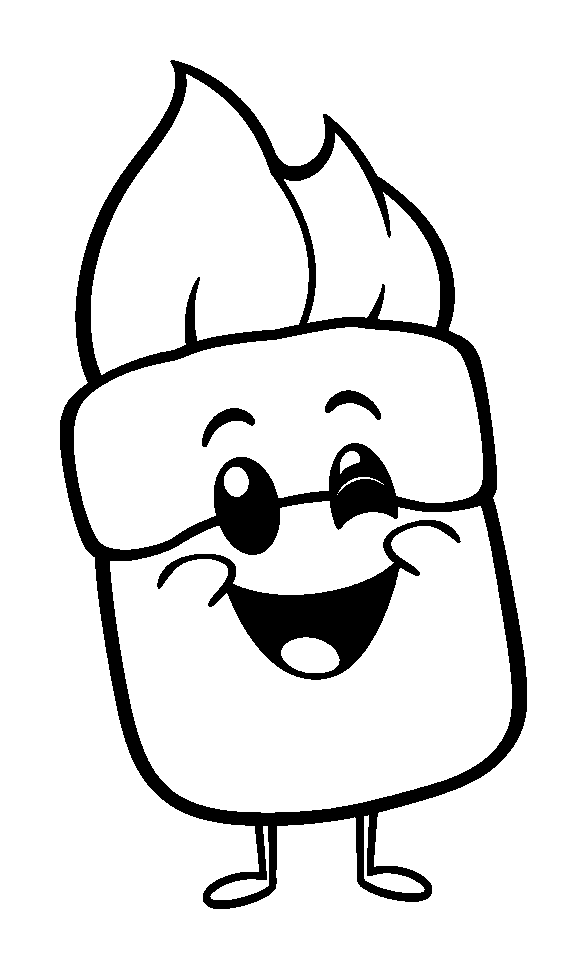 Paintbrush colouring page — free printable for kids