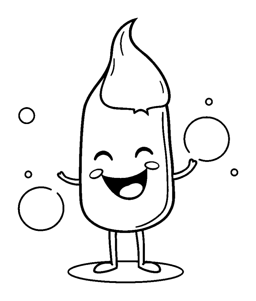 Paintbrush colouring page — free printable for kids