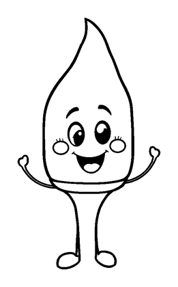 Paintbrush Colouring Page (Toddler, Bold & Easy)