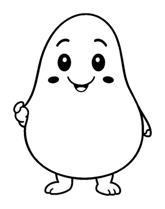 Pencil Colouring Page (Toddler, Bold & Easy)