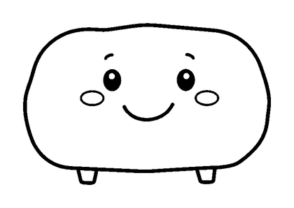 Rectangle Shape Colouring Page (Toddler, Bold & Easy)