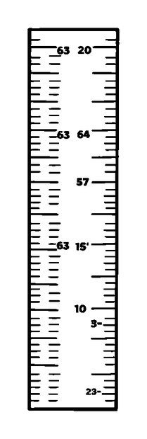 Ruler Measurement colouring page — free printable for kids
