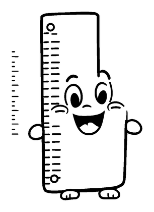 Ruler Colouring Page (Kids, Bold & Easy)