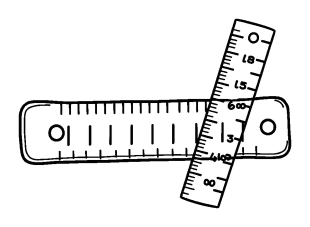 Ruler colouring page — free printable for kids