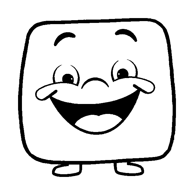 Square Shape colouring page — free printable for kids