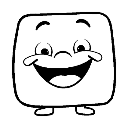 Square Shape Colouring Page (Kids, Bold & Easy)