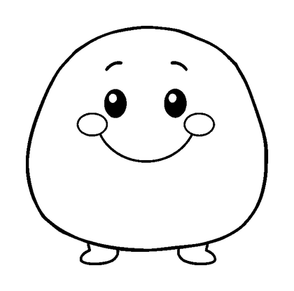 Square Shape Colouring Page (Toddler, Bold & Easy)