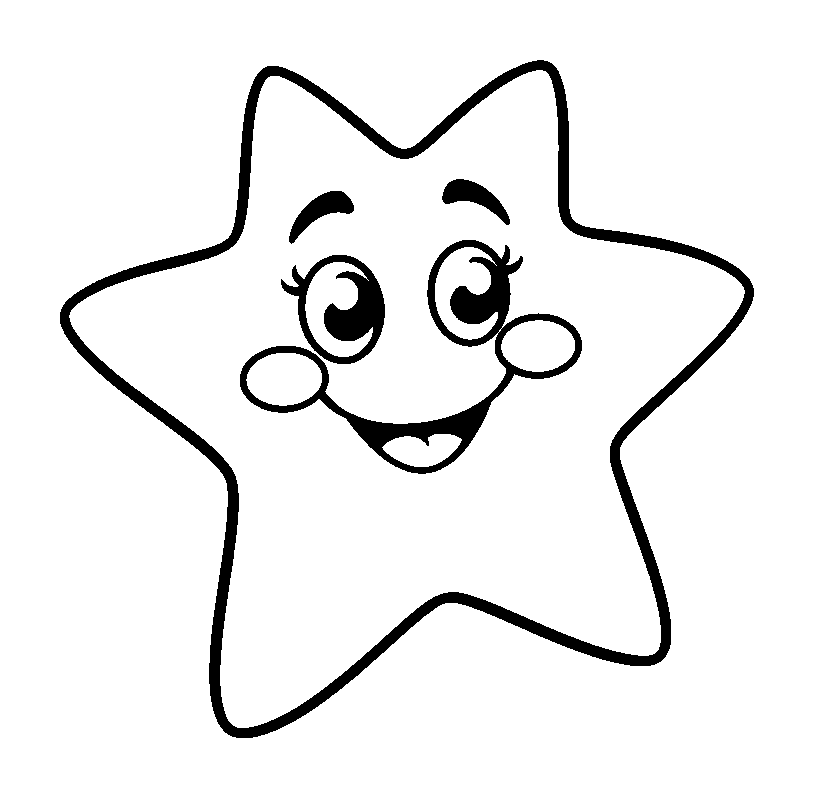 Star Shape colouring page — free printable for kids