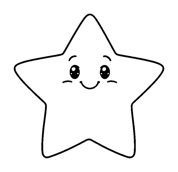 Star Shape colouring page — free printable for kids