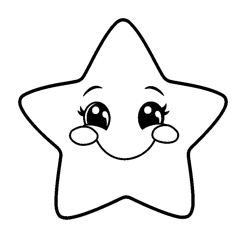 Star Shape colouring page — free printable for kids