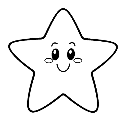 Star Shape Colouring Page (Kids, Standard)