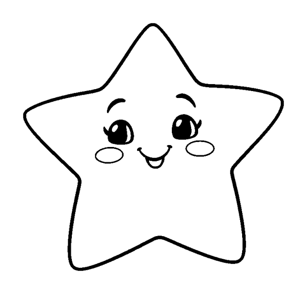 Star Shape colouring page — free printable for toddlers