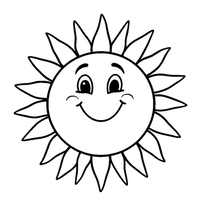 Sun Colouring Page (Toddler, Standard)