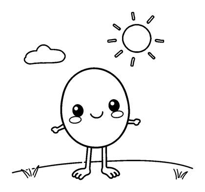 Sunny Day Colouring Page (Kids, Standard)