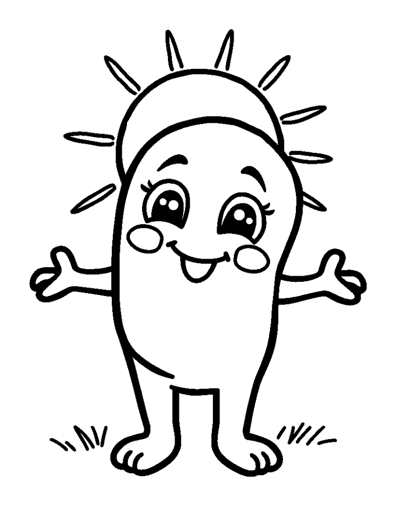 Sunny Day colouring page — free printable for toddlers