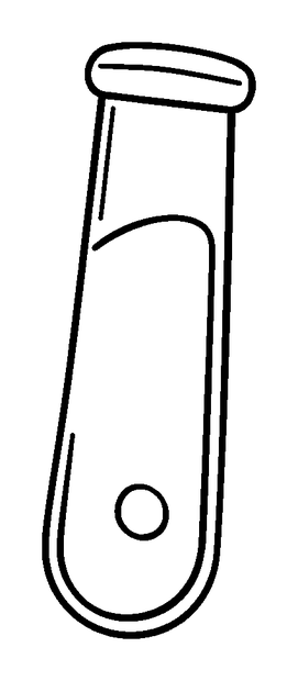 Test Tube colouring page — free printable for kids