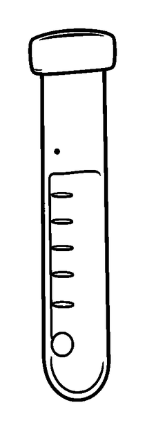 Test Tube colouring page — free printable for kids
