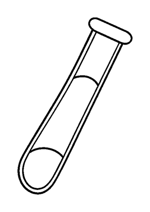Test Tube Colouring Page (Toddler, Bold & Easy)