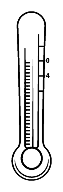 Thermometer Scale colouring page — free printable for kids