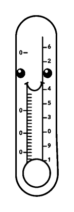 Thermometer Scale Colouring Page (Toddler, Bold & Easy)
