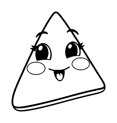 Triangle Shape Colouring Page (Kids, Standard)