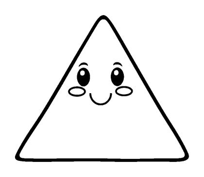 Triangle Shape Colouring Page (Kids, Standard)