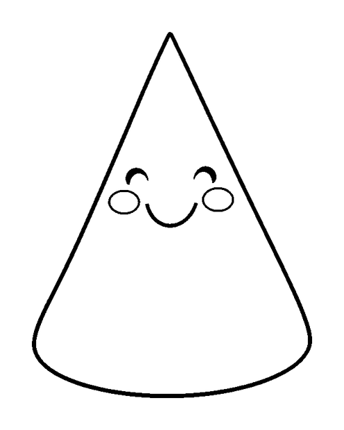 Triangle Shape colouring page — free printable for toddlers