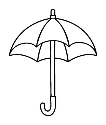 Umbrella Colouring Page (Kids, Bold & Easy)