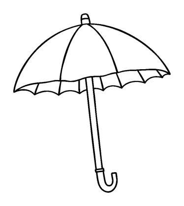 Umbrella Colouring Page (Kids, Standard)