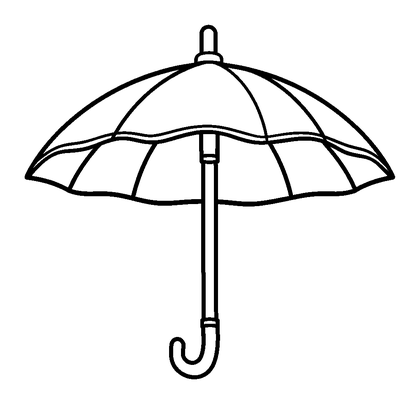 Umbrella Colouring Page (Kids, Standard)