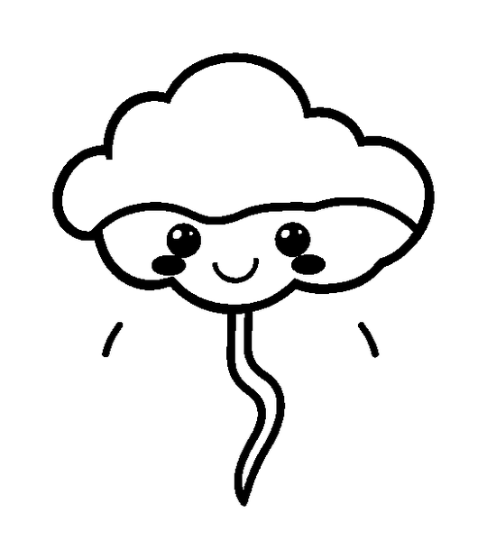 Weather Symbols colouring page — free printable for kids