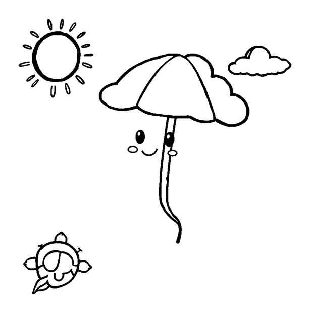 Weather Symbols colouring page — free printable for kids