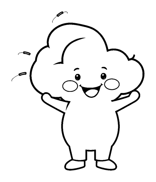 Weather Symbols colouring page — free printable for toddlers