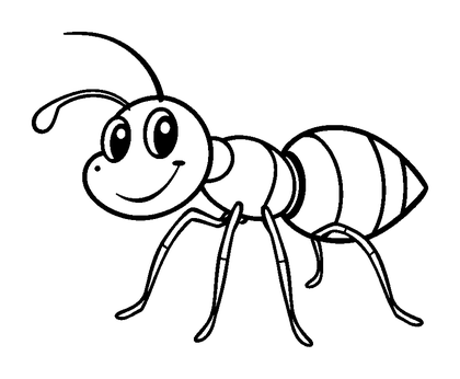 Ant Colouring Page (Kids, Bold & Easy)