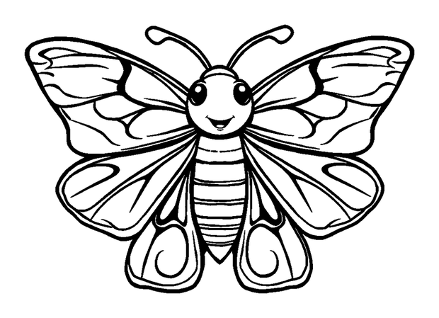 Atlas Moth colouring page — free printable for toddlers