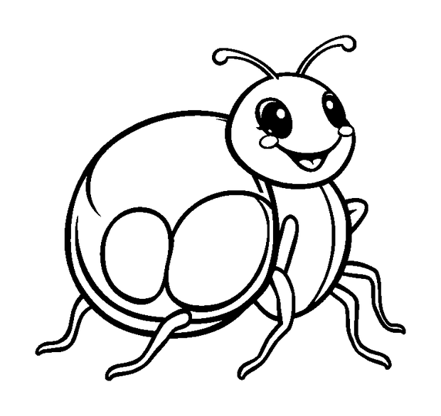 Beetle Iridescent Shell colouring page — free printable for kids