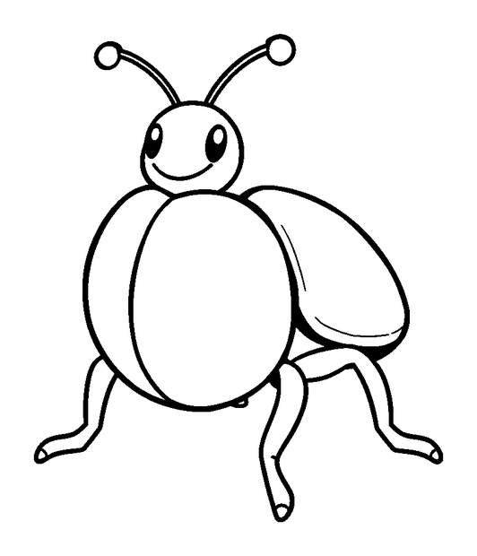 Beetle Iridescent Shell colouring page — free printable for kids