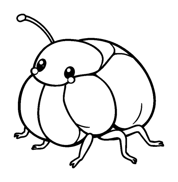 Beetle Iridescent Shell colouring page — free printable for toddlers
