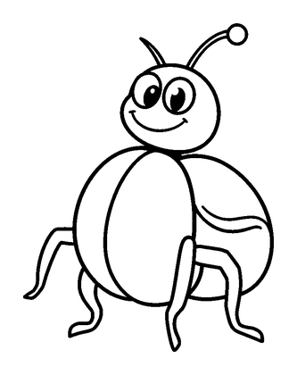 Beetle Colouring Page (Kids, Bold & Easy)