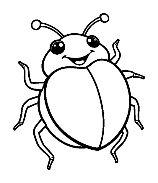 Beetle colouring page — free printable for kids