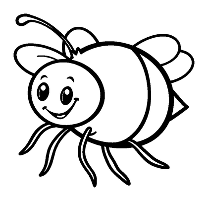 Bumblebee Colouring Page (Kids, Bold & Easy)