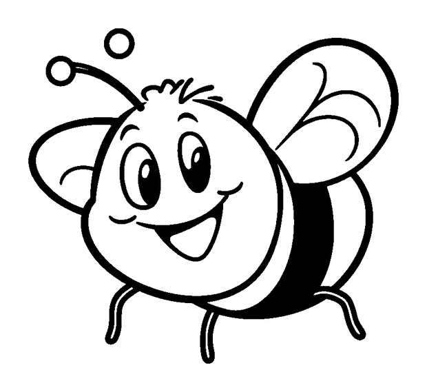 Bumblebee colouring page — free printable for kids