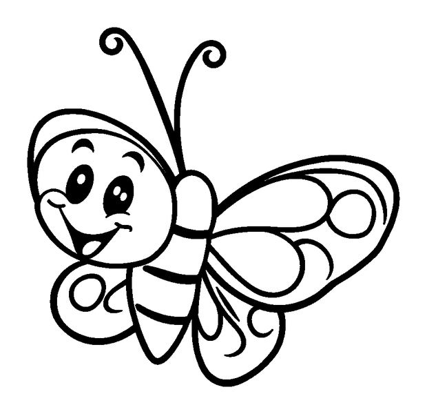 Butterfly colouring page — free printable for kids