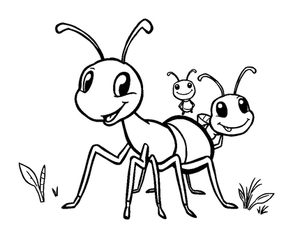 Carpenter Ant Colony Colouring Page (Kids, Standard)