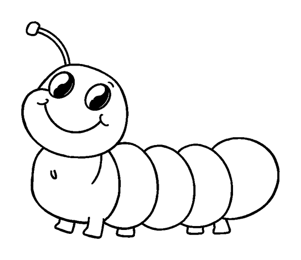 Caterpillar Segmented colouring page — free printable for kids