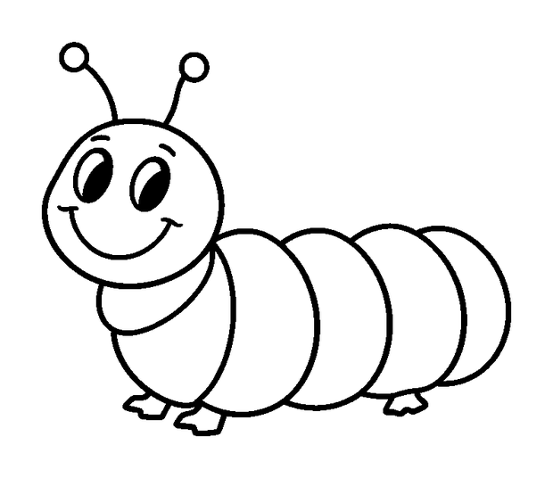 Caterpillar Segmented colouring page — free printable for toddlers